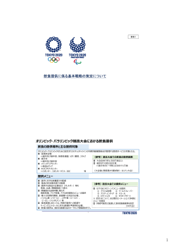 1 飲食提供に係る基本戦略の策定について オリンピック