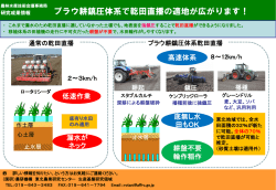 プラウ耕鎮圧体系で乾田直播の適地が広がります！