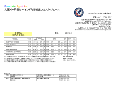 Forwarder Agent inc. 大阪・神戸受け～インド向け輸出LCLスケジュール