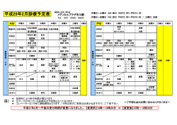 診療予定表（PDF） - メディカルプラザ市川駅