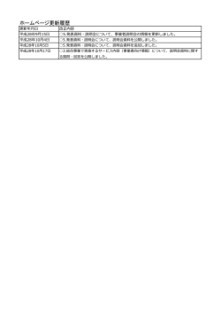ホームページ更新履歴