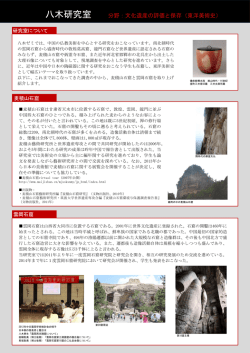 分野：文化遺産の評価と保存（東洋美術史） - 世界遺産専攻