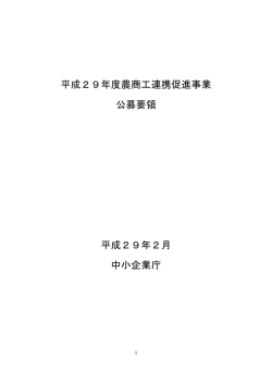 公募要領 - 中小企業庁