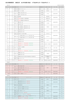 東京実務補習所 札幌支所 2016年前期日程表 ≪平成28年12月～平成