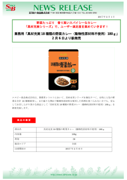 業務用「具材充実 18 種類の野菜カレー（動物性原材料不使用）180g」 2