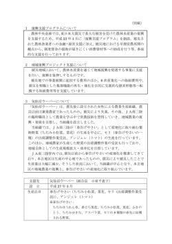 （別紙） 1 復興支援プログラムについて 農林中央金庫では、東日本