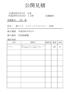 ワコウ マイティクロスエプロン 160枚