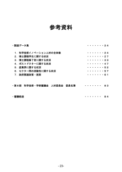 博士人材の社会の多様な場での活躍促進に向けて（これまでの検討の