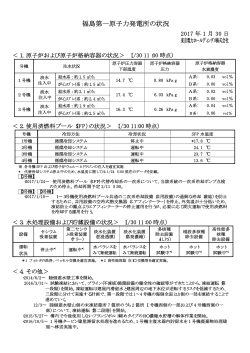 福島第一原子力発電所の状況