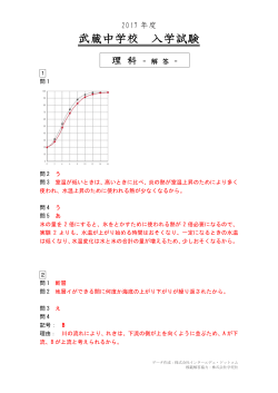 武蔵中学校の2017年度 理科解答｜インターエデュ