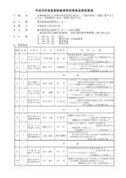 Taro-1 H28研究発表会実施要項「1～6」