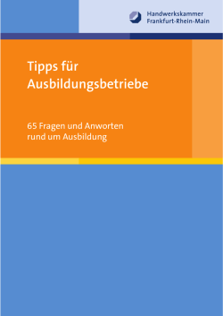 Fragen und Antworten rund um Ausbildung