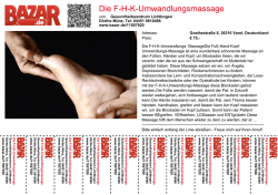 Die FHK-Umwandlungsmassage