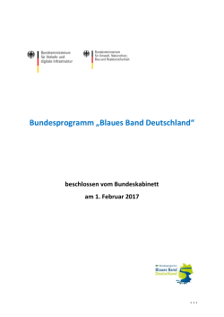 Bundesprogramm „Blaues Band Deutschland“ - BMUB