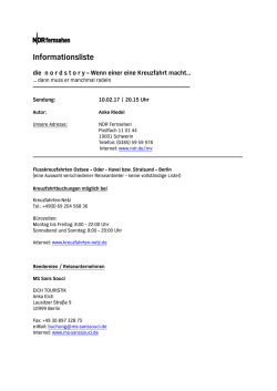Informationen und Adressen zur Sendung