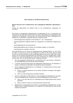 Drucksachen allgemein - Nieders&auml;chsischer Landtag
