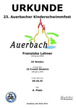 23. Auerbacher Kinderschwimmfest