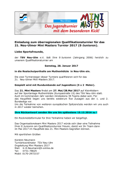 Halle TSV Neu-Ulm Quali zum Masters E