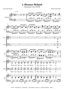 Bremer Roland (gemischter Chor mit Klaviersatz)