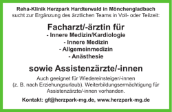 Facharzt/-ärztin für sowie Assistenzärzte/