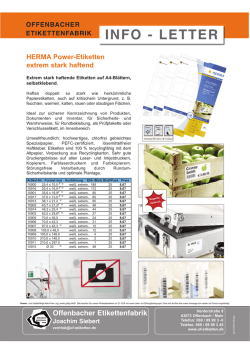 info - letter - Offenbacher Etikettenfabrik