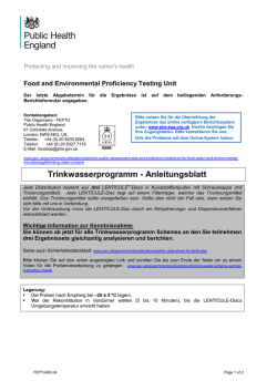 Instructions Drinking Water PT Scheme German