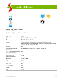 Sojadrink Alpro Natural (Sojamilch) Basis VPE: Pck 1l EAN