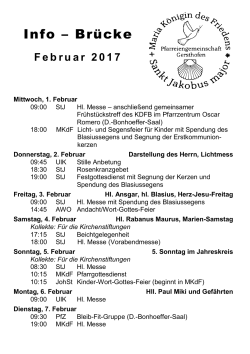 Info-Brücke_2017-02-Februar - Pfarreiengemeinschaft Gersthofen