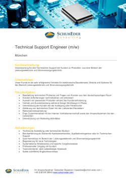 Technical Support Engineer (m/w)