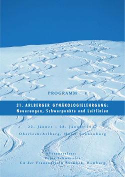31. ARLBERGER GYNÄKOLOGIELEHRGANG