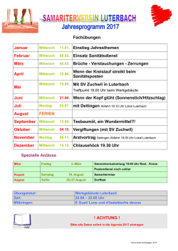 Jahresprogramm 2017