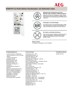 SCB41811LS Kühl-Gefrier-Kombination mit Gefrierteil unten