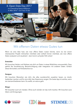 Informationen im Open Data Day Flyer