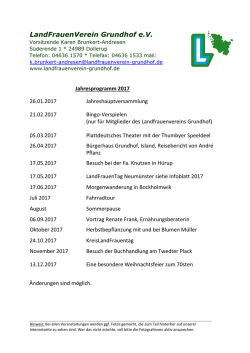 Jahresprogramm - LandFrauenVerein Grundhof