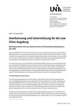 Meldung als pdf - Pressestelle der Universität Augsburg
