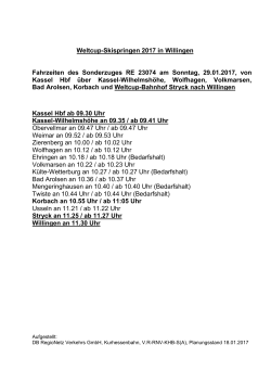 Sonderzug Kassel-Willingen am 29.01.2017