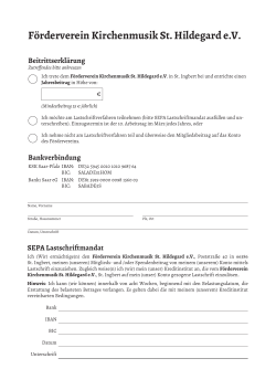 Beitrittsformular - Förderverein Kirchenmusik St. Hildegard eV