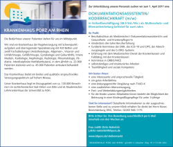 Dokumentationsassistentin / Kodierfachkraft (m/w)
