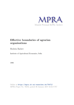 Effective boundaries of agrarian organisations