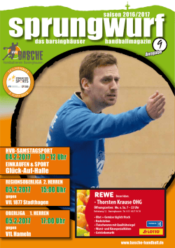 05.2.2017 15:00 Uhr 04.2.2017 10 - 12 Uhr 05.2