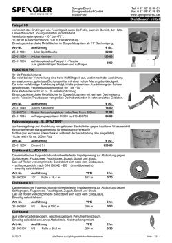 Spenglereiartikel - Spenglereibedarf GmbH