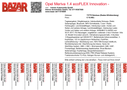 Opel Meriva 1.4 ecoFLEX Innovation - Verbrauch: 5.4 l