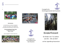 Kinderfreizeit - Evangelisch in Bad Nauheim