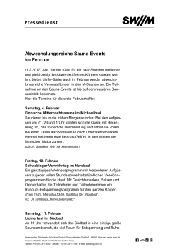 Sauna-Events - Stadtwerke München