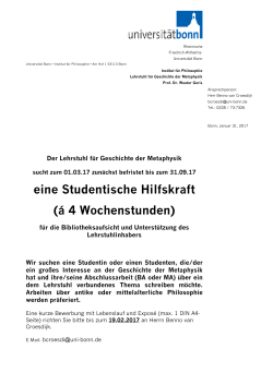 universität bonn • Institut für Philosophie • Am Hof 1 53113 Bonn