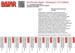 Kia Picanto Spirit - Verbrauch: 4.7 l/100km CO2 emission