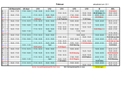 Trainingsplan