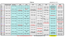 Trainingsplan