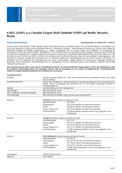 Termsheet (Indication) Vontobel Investment Banking