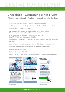 Checkliste – FLYERGESTALTUNG